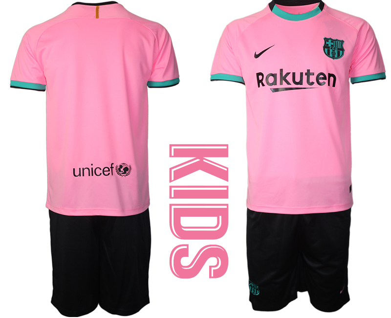 Youth 2020-2021 club Barcelona away blank pink Soccer Jerseys->barcelona jersey->Soccer Club Jersey